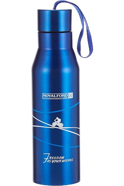 ROYALFORD 450 ml Stainless Steel Vaccum Bottle, Blue