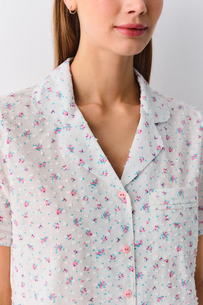 SUWEN Angelica Gömlek Yaka Pijama Takımı