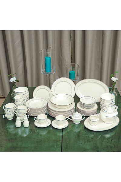 ROYALFORD 83pcs Fine Bone Dinner Set Service For 12