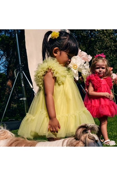 Abel & Lula Yellow L25Y5029 Baby Girl Tutu Sleeve Dress Abel and Lula