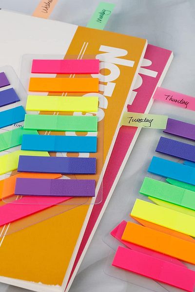 Linea Adhesive Marker Postit Note Paper 7 Colors