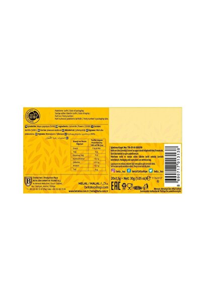 Beta Tea Papatya Çayı 20 Adet - Beta Herbtea Collection