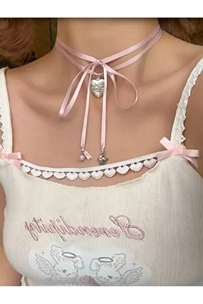 La Saade Y2k Coquette Kawai Anime Cosplay Pembe Fiyonklu Kalpli Crocker