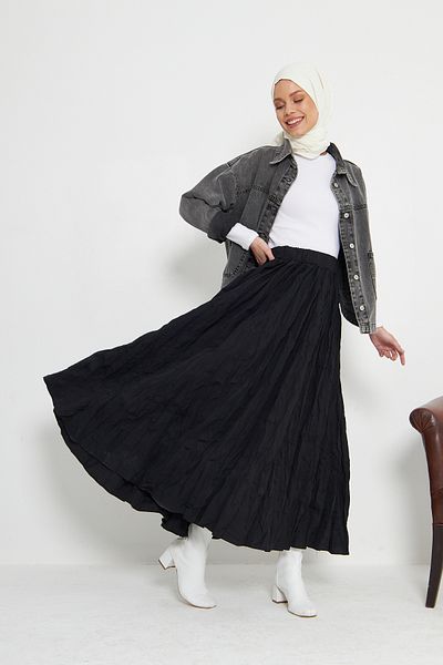 RTBUTİK Crinkle Crash Hijab Φούστα, Hijab Φούστα, Γυναικεία Φούστα Δώρου