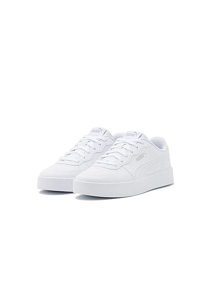 Puma Pantofi sport pentru femei Skye Clean 380147 -02 Alb-alb-argintiu