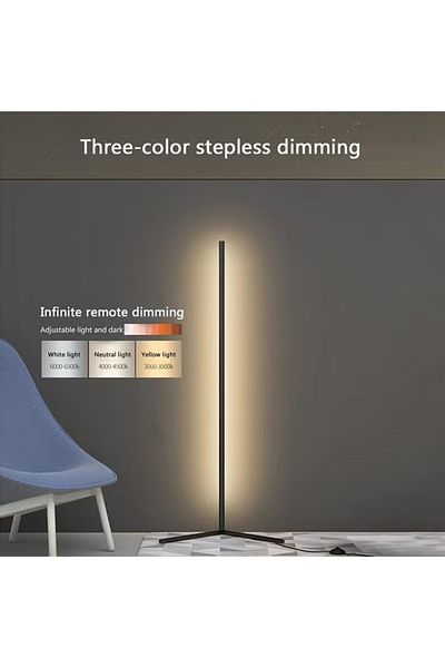 COOYA مصباح زاوية LED مع جهاز تحكم عن بعد، ضوء أبيض، معدن ABS، 20 وات، متعدد الألوان 55 × 13.78 بوصة