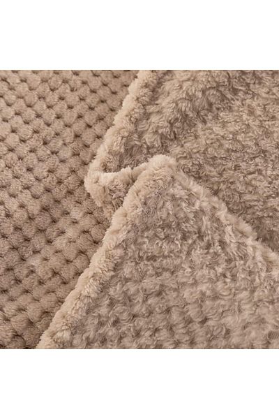 COOYA Plush blanket, Soft Warm Throw Blanket for Couch, Cozy Fuzzy and Lightweight, Khaki 150 * 200CM