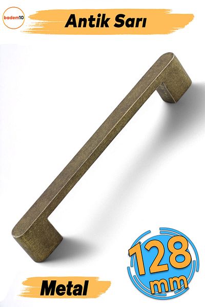 Badem10 Uhud 128 mm mobilier din metal galben antic sertar de bucătărie dulap dulap capac mâner mâner