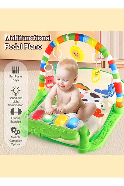 Ma Baby Baby Gyms Play Mats Musical Activity Center Baby Piano Gym Mat for Newborn