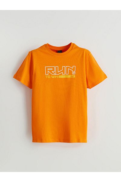 LC Waikiki Lcw Eco Orange Crew Neck Boys T-Shirt
