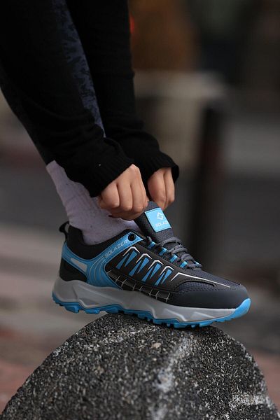 SOLAZER Pantofi de damă negru albastru - pantofi sport casual 021