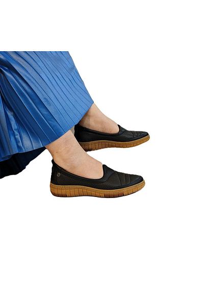 Pierre Cardin 54562 Black Genuine Leather Non-Slip Comfortable Shoes