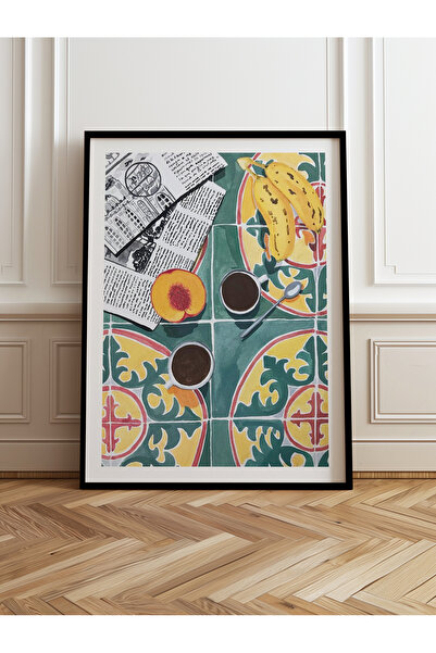 HOMEPACK Tekli Ahşap Çerçeveli Tablo Tek Parça Poster Tablo TK/945