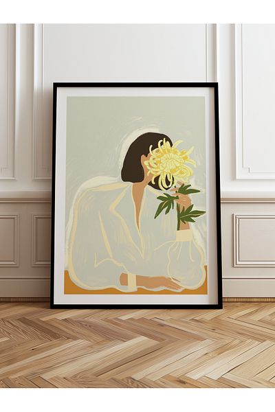 HOMEPACK Pictură cu un singur cadru din lemn Pictură poster dintr-o bucată TK/952