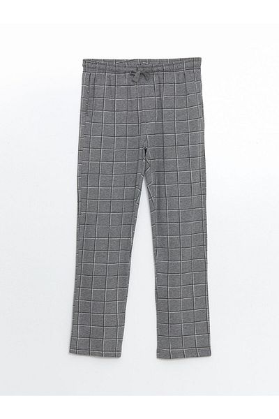 LC Waikiki Gray Standard Plaid Men's Pajama Bottom