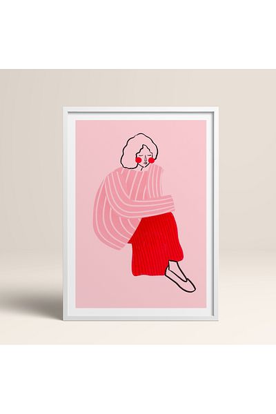 HOMEPACK Single Wooden Framed Painting One Piece Poster Painting Tk/949