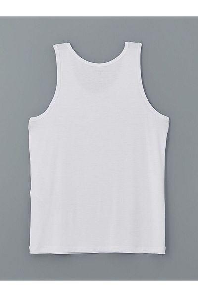 LC Waikiki White U Neck Combed Cotton Men's Premium Undershirt 2-Pack