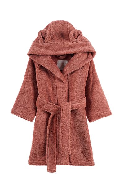 İrya Organic Cotton Children's Bathrobe - Brick Color