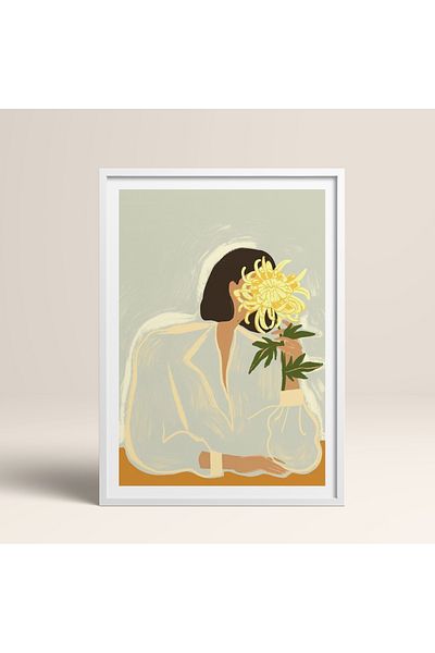 HOMEPACK Single Wooden Framed Painting One Piece Poster Painting Tk/952