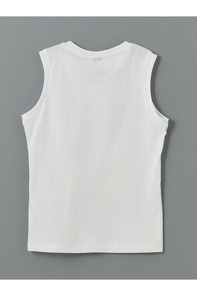 LC Waikiki Lcw Eco White Bicycle Collar Male Child Undershirt