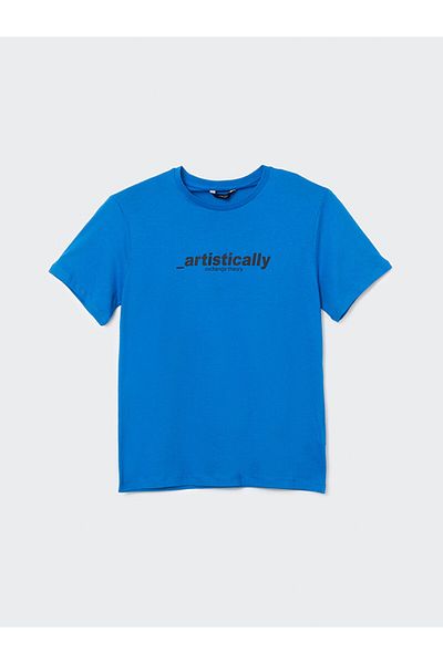 LC Waikiki Tricou pentru bărbați din bumbac pieptănat cu mânecă scurtă cu decolteu și mânecă scurtă - S5K360Z8