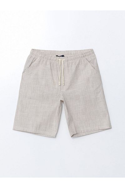 LC Waikiki Beige Standard Fit Men's Pajama Bottom Shorts