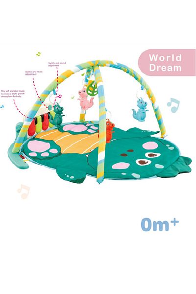 Ma Baby Baby Bym 2-in-1 Kickin' Tunes Music and Language Play Gym and Piano Tummy Time Activity Mat
