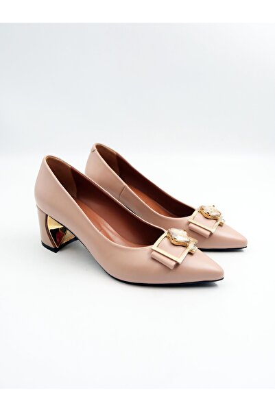 Tenau Pantofi cu toc de damă din piele naturală