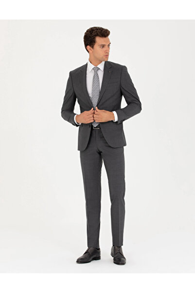 Cacharel Erkek Slim Fit Ceket Ceket-Füme