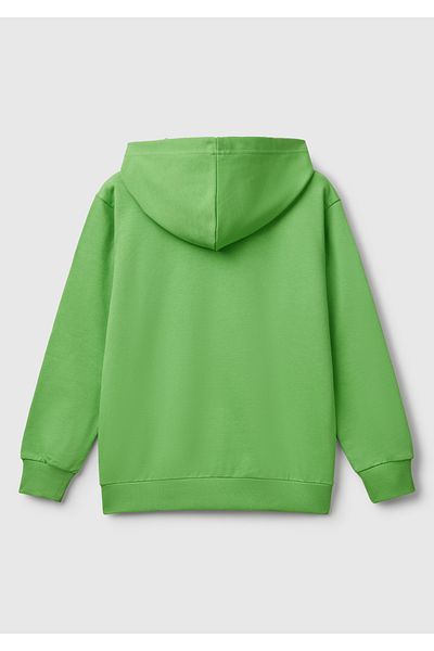 United Colors of Benetton Момчешки суитшърт с качулка и лого на Marvel Hero в шамфъстък