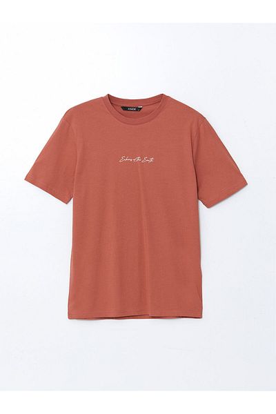 LC Waikiki New Season Crew Neck Printed Combed Cotton Ανδρικό Tisort - S5EG85Z8