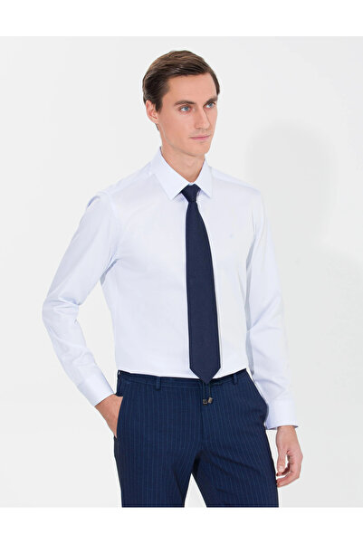 Cacharel Чоловіча сорочка Slim Fit з довгими рукавами Basic - світло-синя