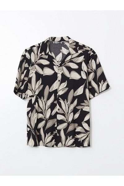 LC Waikiki Ανδρικό πουκάμισο Lcw Vision Regular Fit με κοντομάνικο σχέδιο