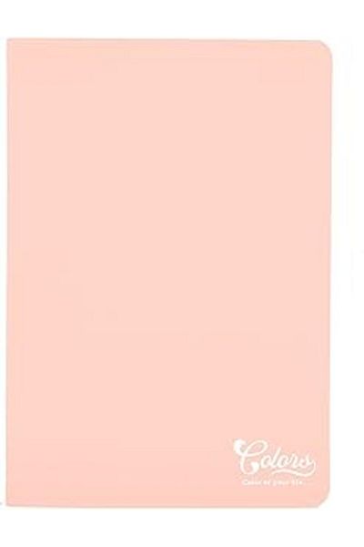 robotrend Meteksan Colors A4 80 Sheets Ruled Notebook, Salmon