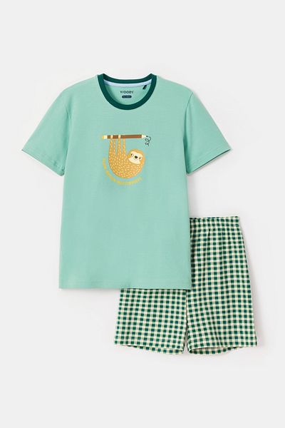 Woody Pijama pentru băiat-Pza - 730-Albastru deschis