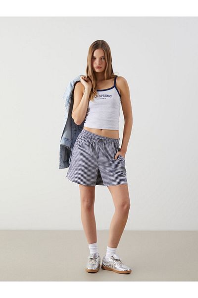 LC Waikiki U Neck California Printed Women's Crop
