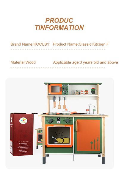 Ma Baby Pretend Play Kitchen for Toddlers with Realistic Design