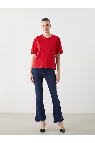 LC Waikiki New Season Crew Neck Oversize Women's T-Shirt - S5Kr16Z8