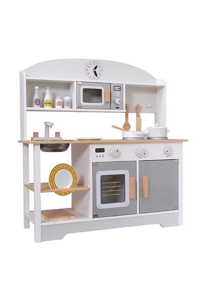 Ma Baby Wooden Play Kitchen , Kids Chef Pretend Play Set for Toddlers