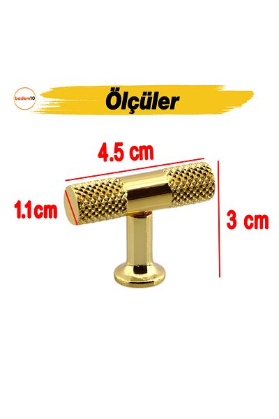 Badem10 Freestyle Gold Gold Metal Mâner Buton Mobilier Bucătărie Sertar Dulap Dulap Capac Mâner Mâner