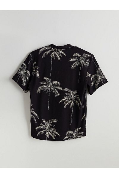 LC Waikiki Ανδρικό πουκάμισο Lcw Vision Regular Fit με κοντομάνικο σχέδιο