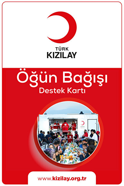 Türkiye Kızılay Derneği Öğün Bağışı Destek Kartı