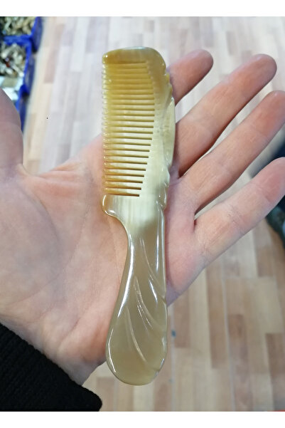 Efsoon Organics Χτένα από κόκκαλο κέρατος αρνιού μεσαίου μεγέθους Στιβαρή δομή Υγεία των μαλλιών