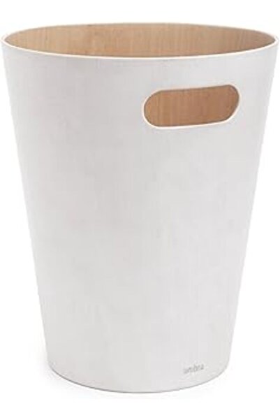 shop سلة مهملات أومبرا وودرو، صندوق ورق خشبي ثنائي اللون، مناسب للمكتب والحما...