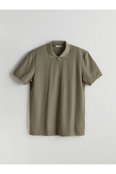 LC Waikiki Ανδρικό μπλουζάκι LCW Vision Green Polo Neck