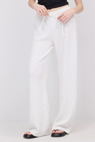 Addax Textured Wide Leg Pants Pn10680-L9