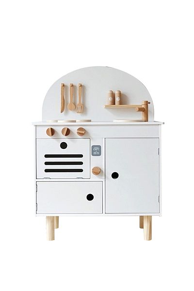 Ma Baby Wooden Play Kitchen , Kids Chef Pretend Play Set for Toddlers