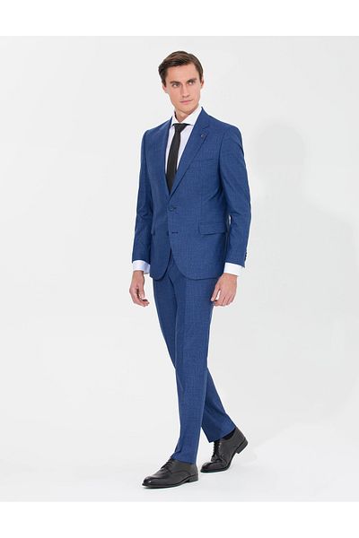 Cacharel Men's Slim Fit Suit-Indigo