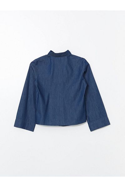 LC Waikiki Tunica de jeans pentru femei LCW Modest Indigo cu guler de cămașă
