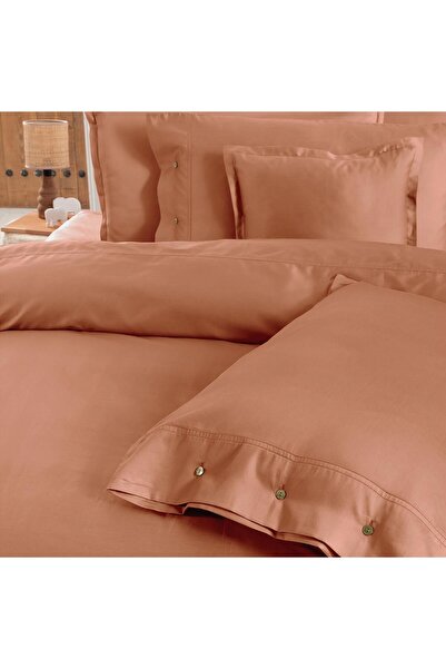 Sarev Monochrome Terracotta %100 Pamuk Saten ''300 TC" Nevresim Takımı  ÇK v13